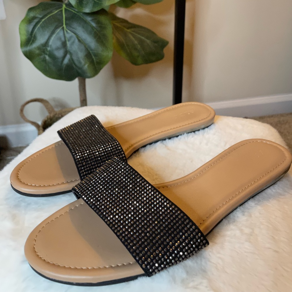 Aldo - Black Sparkly Sandals